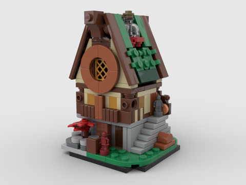  乐高 LEGO 玩具 积木 木屋 森林小屋3d模型 