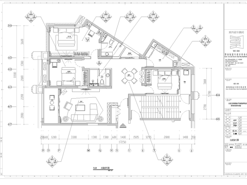  轻奢大平层 样板间 最新全套施工图合集cad施工图 