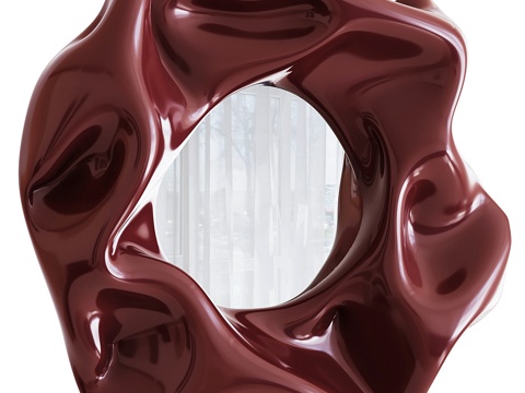  现代意式陶瓷装饰镜3d模型 