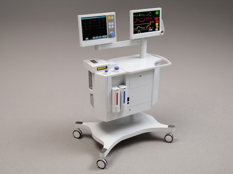 现代心跳仪医疗器械su模型