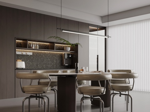  意式餐厅3d模型 