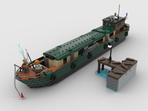  乐高 LEGO 玩具 积木 轮船 货船 船屋 货轮3d模型 