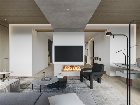 轻奢大平层 样板间 最新全套施工图 效果图合集cad施工图