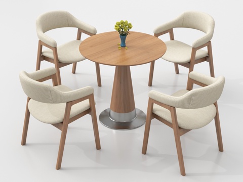 现代洽谈桌椅 休闲桌椅su模型