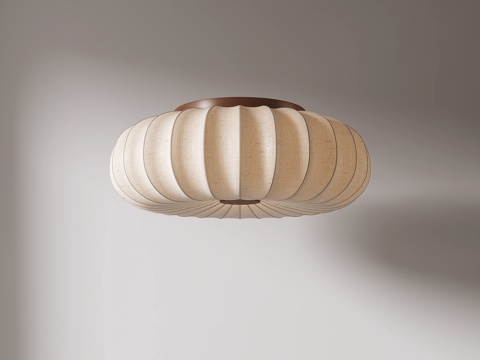 中古风吸顶灯 卧室吸顶灯su模型