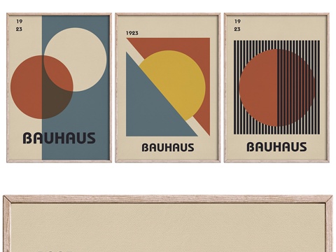  现代装饰挂画3d模型 