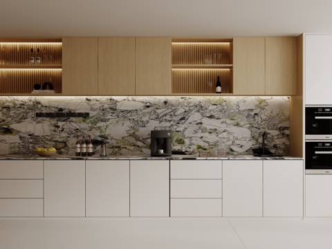  现代餐边柜3d模型 