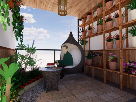 庭院灯 草坪灯 庭院门 微景观 水景su模型su模型