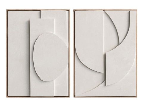  现代侘寂挂件 现代挂件 艺术挂画3d模型 