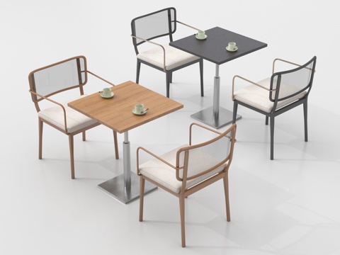  现代洽谈桌椅 休闲桌椅3d模型 
