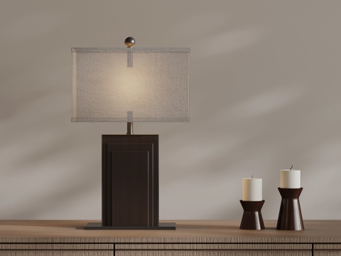  新中式台灯3d模型 