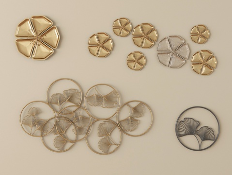  新中式墙饰挂件 立体墙饰3d模型 