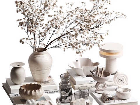  新中式饰品摆件组合3d模型 