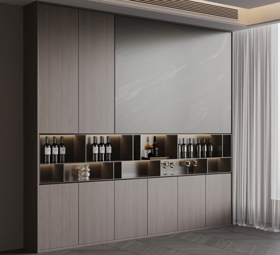  现代意式酒柜 餐边柜3d模型 