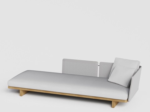  paolalenti 庭院花园 户外露台 三人柚木沙发组合3d模型 