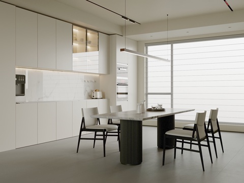 现代餐厅su模型