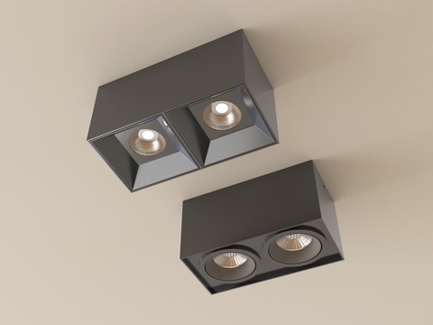  现代筒灯射灯 明装筒灯射灯3d模型 