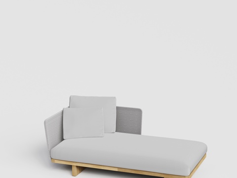  paolalenti 庭院花园 户外露台 三人柚木沙发组合3d模型 