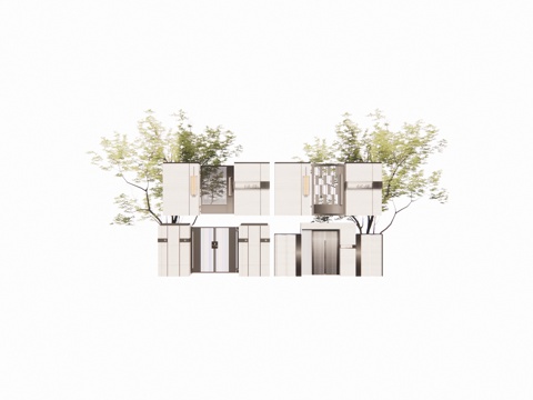 草坪灯 造景 水池 室内造景 庭院门 庭院灯 室内景观 露台su模型