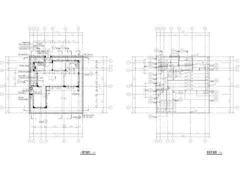 单体民宿建筑施工图cad施工图