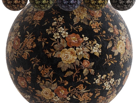  新中式布艺面料 布料3d模型 