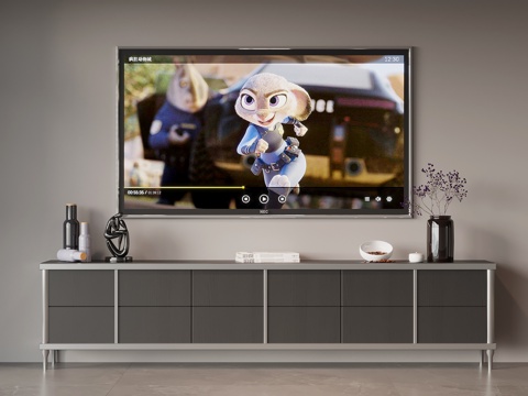  现代意式电视柜3d模型 
