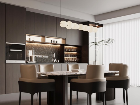  意式餐厅3d模型 