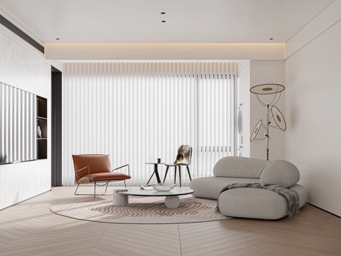  现代客餐厅3d模型 