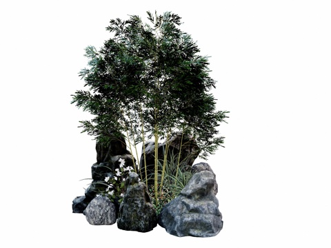  微景观 室内景观 水景 景观 庭院 阳光房 屋顶花园su模型 