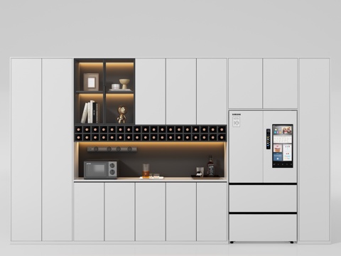  现代酒柜3d模型 