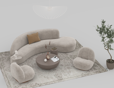  沙发组合3d模型 