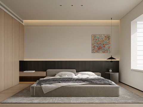  现代主卧3d模型 