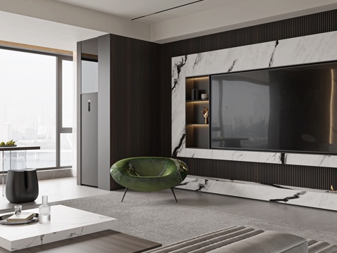  现代客餐厅3d模型 