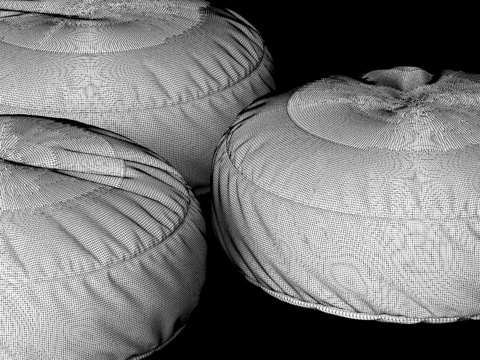  Bolzan Letti（意大利）Poof 圆盘椅3d模型 