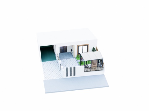  微景观 室内景观 水景 景观 庭院 阳光房 屋顶花园su模型 