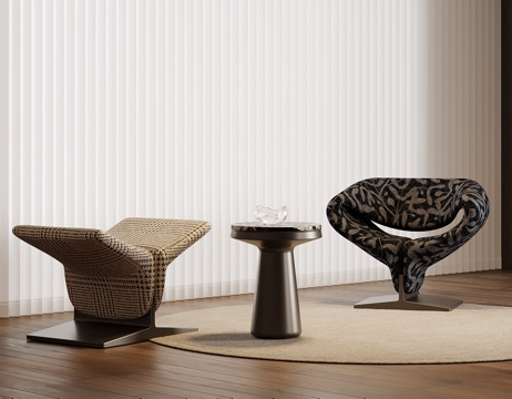  现代单人沙发 休闲椅su模型 