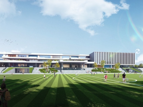  现代 职业学校 建筑外观 学校3D模型3d模型 