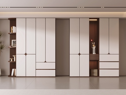  现代衣柜su模型 