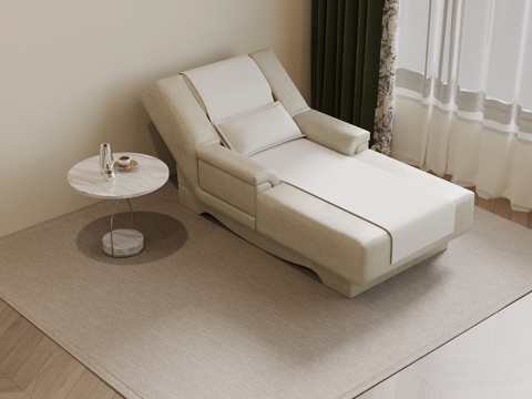 现代按摩椅 躺椅su模型