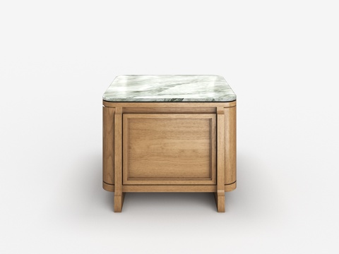 现代轻奢创意床头柜su模型