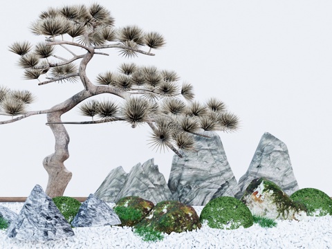  微景观 室内景观 水景 景观 庭院 阳光房 屋顶花园su模型 