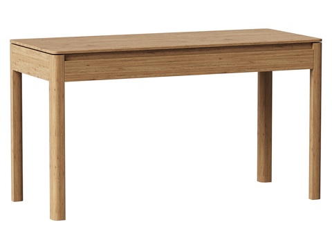  新中式实木书桌3d模型 