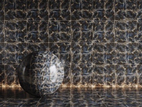 现代蓝色瓷砖 厨房瓷砖 洗手间瓷砖 地砖 墙砖su模型