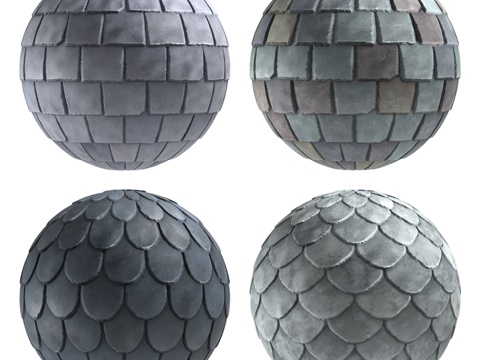  PBR屋顶瓦 vol_013d模型 