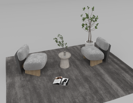  沙发组合3d模型 