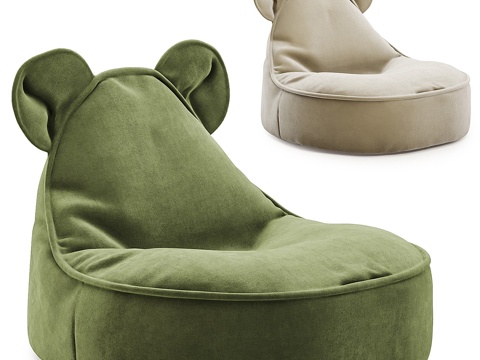  现代奶油风懒人沙发3d模型 