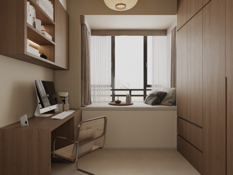  宋代美学书房电竞房3d模型 