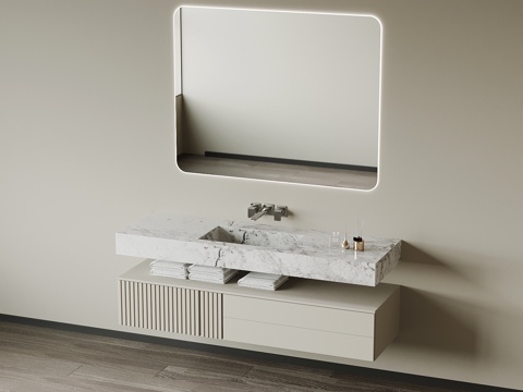  现代浴室柜3d模型 