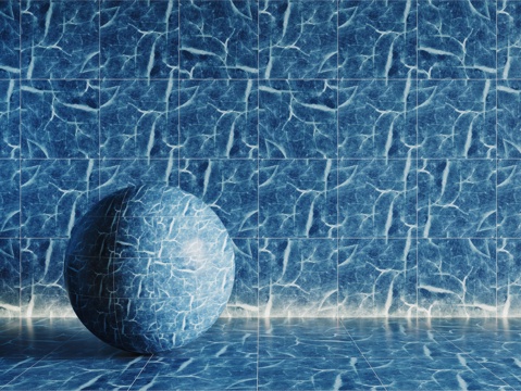  现代蓝色瓷砖 厨房瓷砖 洗手间瓷砖 地砖 墙砖su模型 