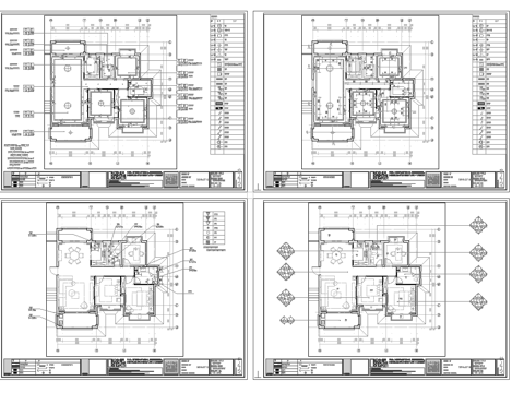  样板间 最新全套施工图合集cad施工图 